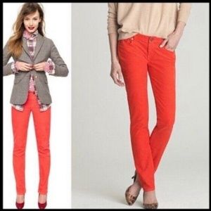 J. Crew Matchstick Cords Red 27 Corduroy Straight